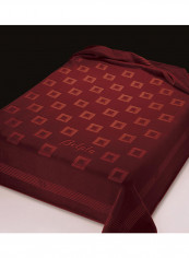 Modern Patterned Printed Blanket Polyester Maroon 220 x 240cm