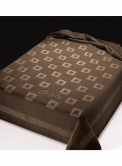 Modern Patterned Printed Blanket Polyester Dark Brown 220 x 240cm