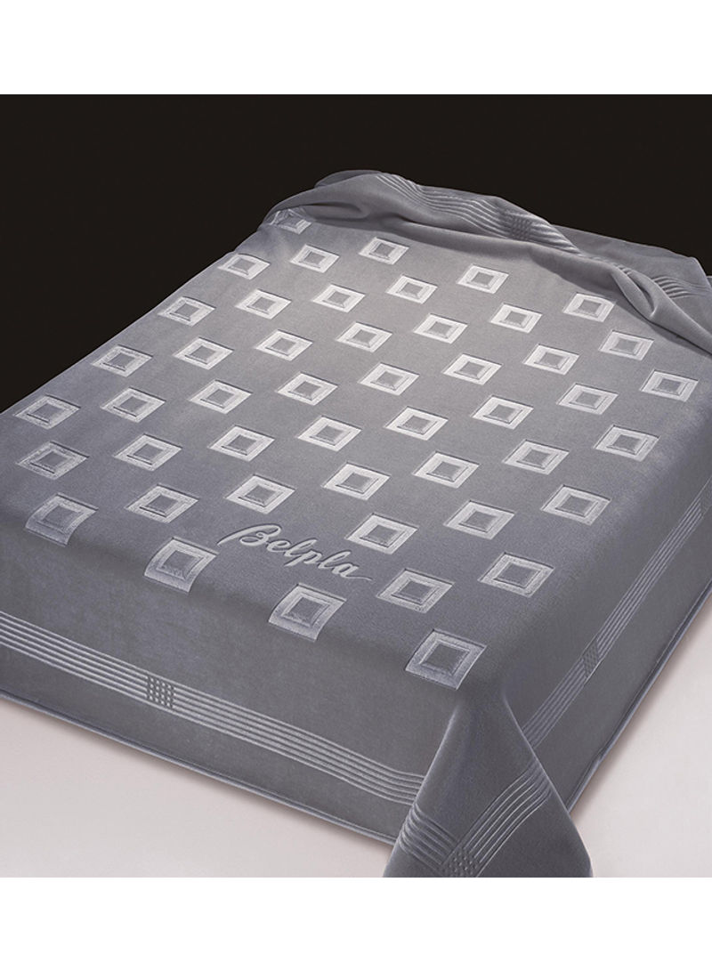 Modern Patterned Printed Blanket Polyester Grey 220 x 240cm