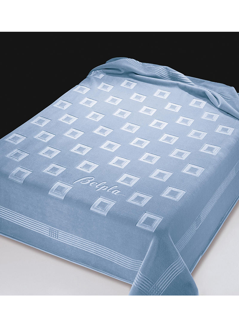 Patterned Blanket Polyester Blue 220x240cm
