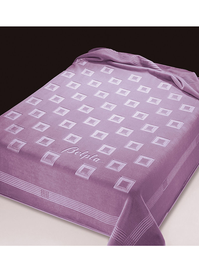 Patterned Blanket Polyester Purple 220x240cm