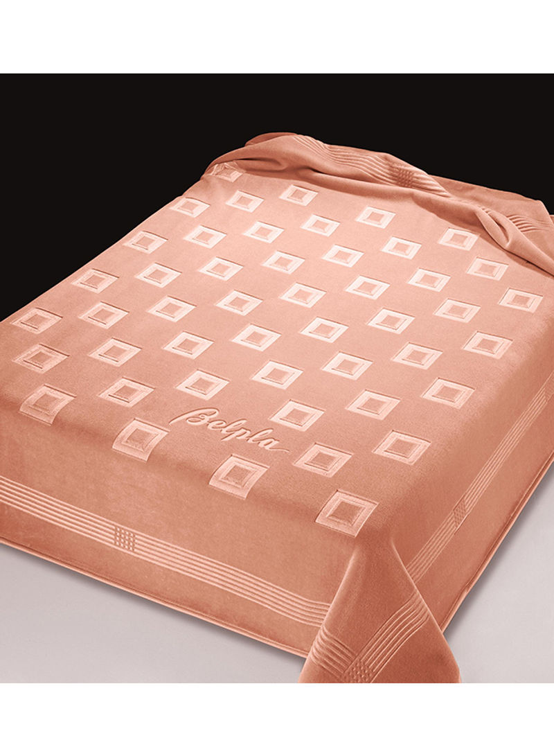 Patterned Blanket Polyester Salmon 220x240cm