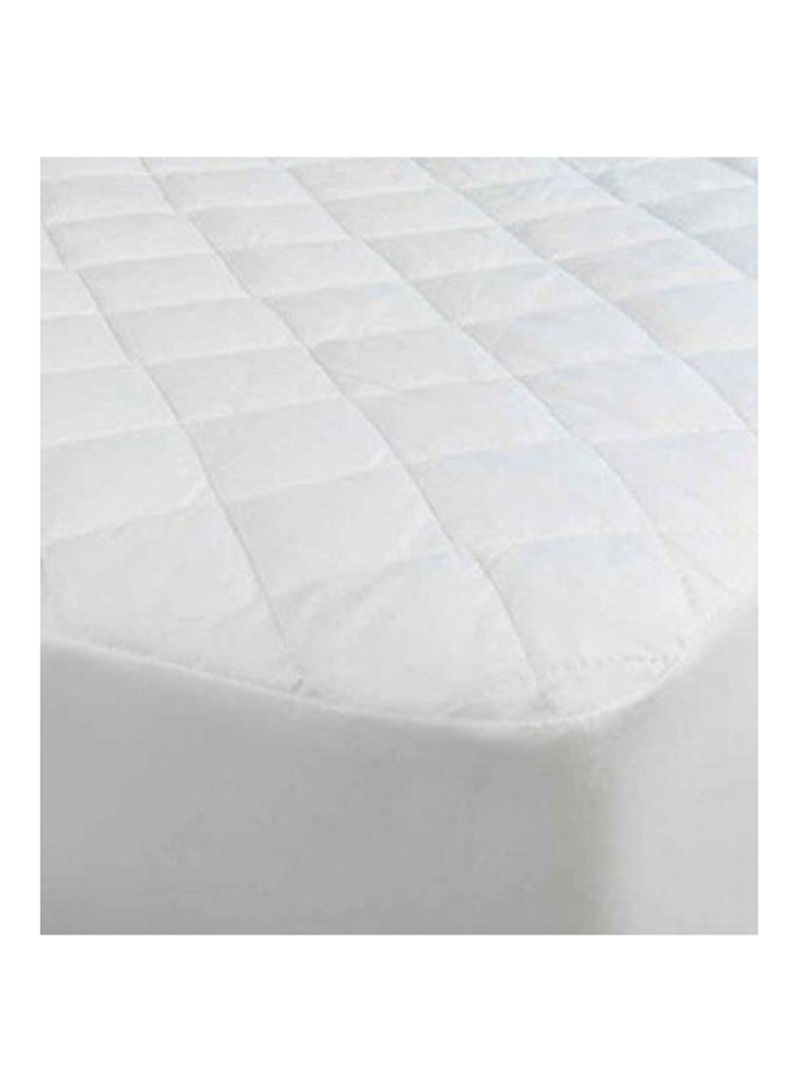 Luxury Mattress Protector Polyester White 180x200centimeter