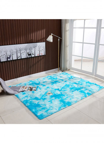 Ultra Soft Tie-Dye Style Floor Carpet Light Blue 1200 x 2000millimeter