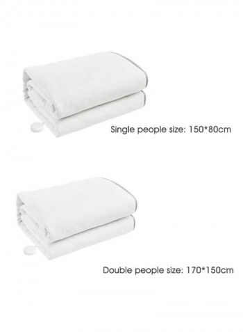 Intelligent Electric Heated Blanket Cotton White 45cm