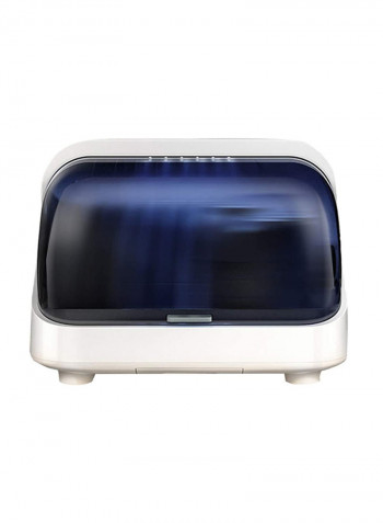 Kitchen Cupboard Storage Case With Lid White/Blue 38x29x28cm