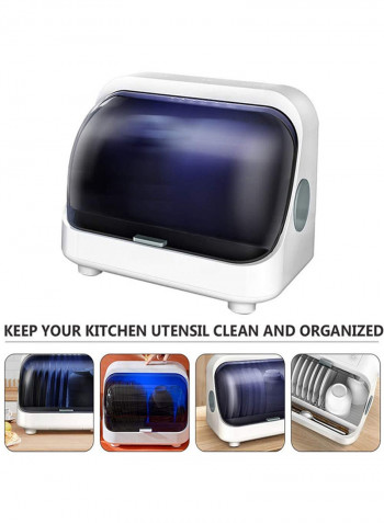 Kitchen Cupboard Storage Case With Lid White/Blue 38x29x28cm