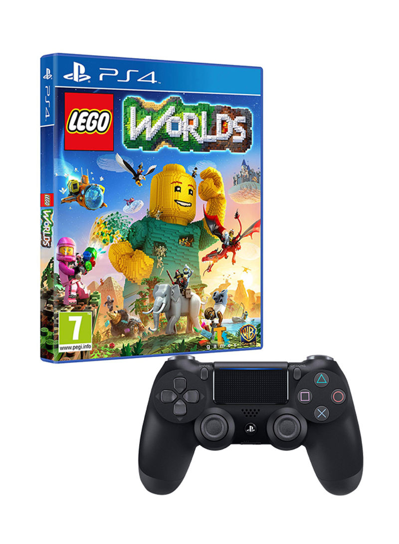 LEGO Worlds (Intl Version) With DualShock 4 Wireless Controller - PlayStation 4 (PS4)