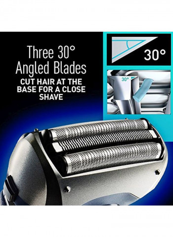 Wet And Dry Electric Shaver Blue/Silver