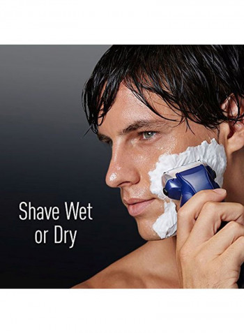 Wet And Dry Electric Shaver Blue/Silver