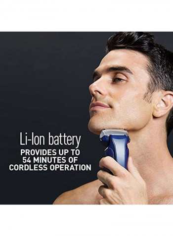 Wet And Dry Electric Shaver Blue/Silver