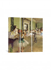 3-Piece Canvas Print The Ballet Class Wall Art Multicolour 100 x 100 x 3.5centimeter