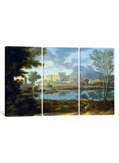 3-Piece Landscape With Calm Canvas Painting Set Multicolour 230X153X3.5centimeter