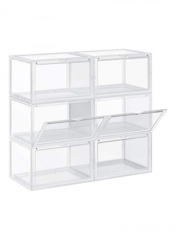 Shoe Storage Organizer (Transparent), Side Open High Quality Transparent 36 x 29 x 22cm