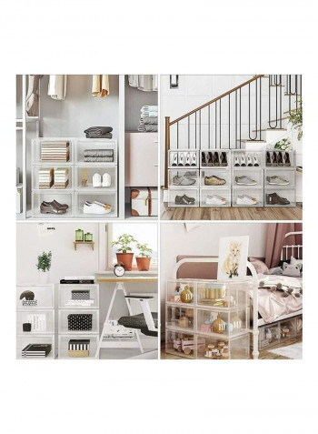 Shoe Storage Organizer (Transparent), Side Open High Quality Transparent 36 x 29 x 22cm
