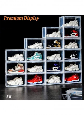 Shoe Storage Organizer (Transparent), Side Open High Quality Transparent 36 x 29 x 22cm