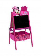 Minnie Mouse Wooden Easel With Storage Pink/White/Black