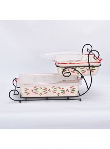 3-Piece Old World Sleigh Server Set multicolour
