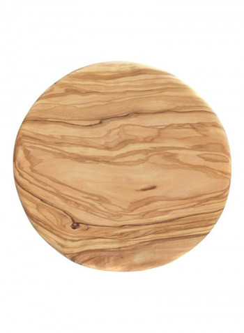 Handcrafted Round Cutting Board Beige 9x9x0.25inch
