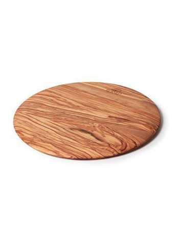Handcrafted Round Cutting Board Beige 9x9x0.25inch