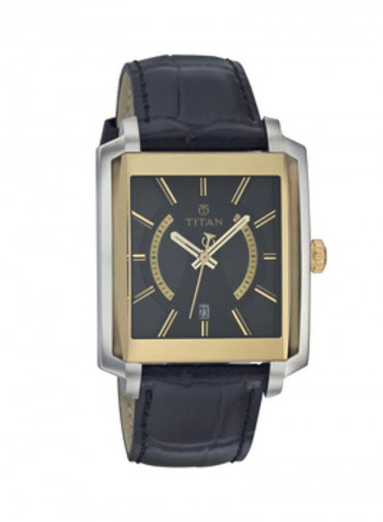 Men's Leather Strap Watch 9359BL02