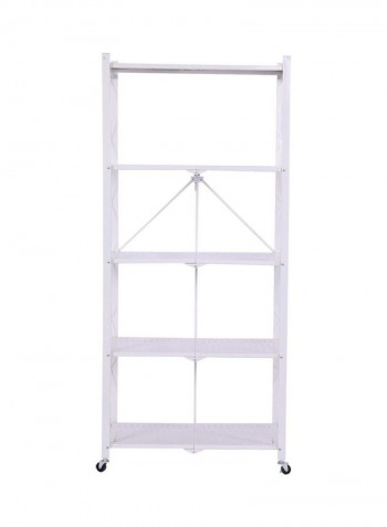 4-Tier Rack White 162x11x39cm