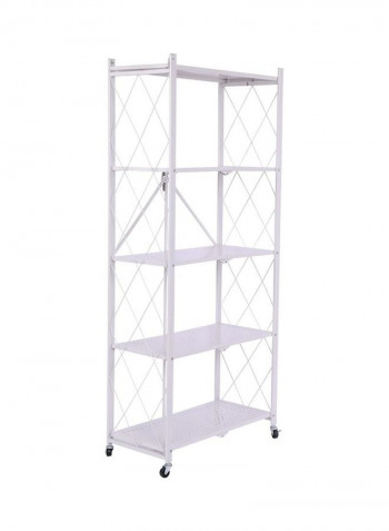 4-Tier Rack White 162x11x39cm