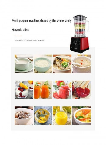 Multi-Functional Timer Blender 3000W 3000 W WTR-717 Red/Black/White