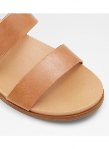 Aliawen Double Strap Flat Sandals Brown