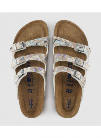 Comfortable Florida Printed Flat Sandal Multicolour