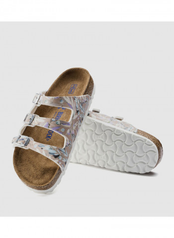 Comfortable Florida Printed Flat Sandal Multicolour
