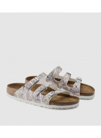 Comfortable Florida Printed Flat Sandal Multicolour