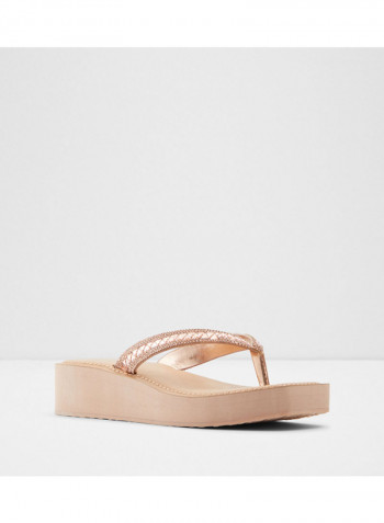 Linzee Embellished Strap Sandals Pink/Gold