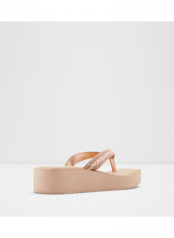 Linzee Embellished Strap Sandals Pink/Gold