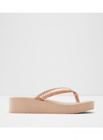 Linzee Embellished Strap Sandals Pink/Gold