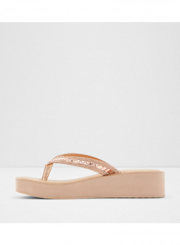 Linzee Embellished Strap Sandals Pink/Gold