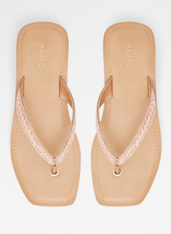 Linzee Embellished Strap Sandals Pink/Gold