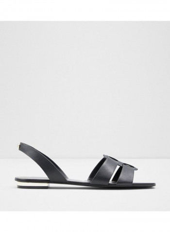 Lothathiel Open Toe Flat Sandals Black