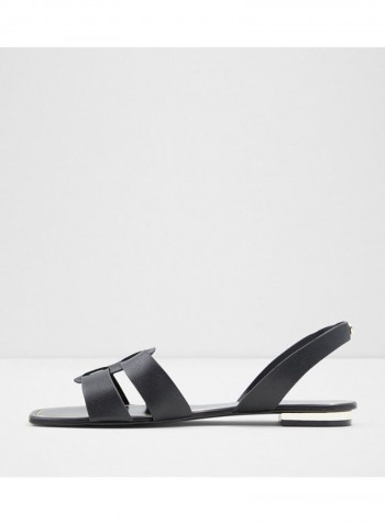 Lothathiel Open Toe Flat Sandals Black