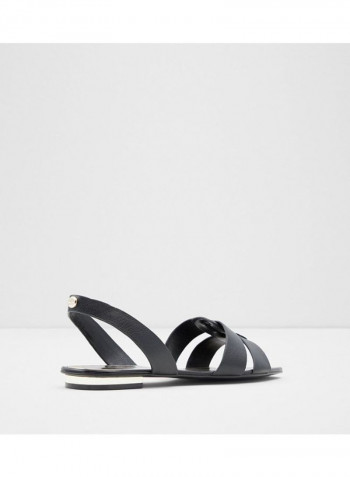 Lothathiel Open Toe Flat Sandals Black