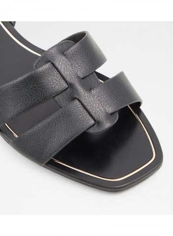 Lothathiel Open Toe Flat Sandals Black