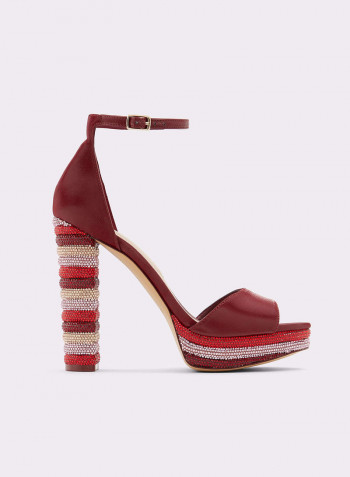 Parisian Dress Sandals Red