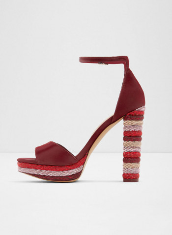 Parisian Dress Sandals Red