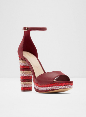 Parisian Dress Sandals Red