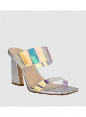 High Heels Syn Slide Heeled Sandal Silver reviews High Heels Syn Slide Heeled Sandal Silver