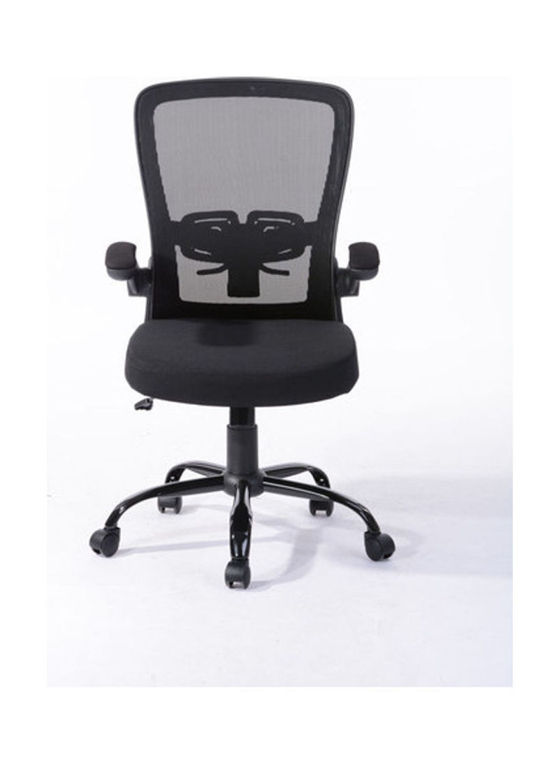 Swivel Rolling Lumbar Support Office Chair Black 115x62x62cm