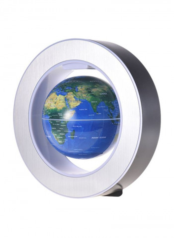 Floating Earth Globe World Map With LED Light أزرق داكن