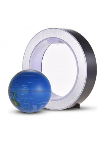 Floating Earth Globe World Map With LED Light أزرق داكن