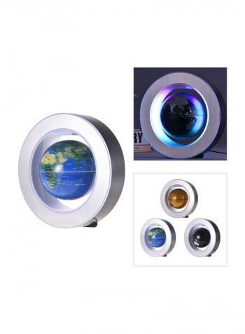 Floating Earth Globe World Map With LED Light أزرق داكن