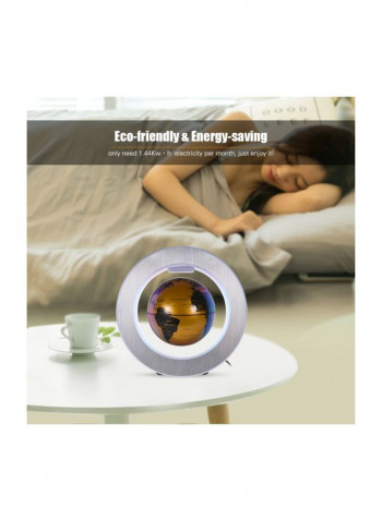 Floating Earth Globe World Map With LED Light أزرق داكن